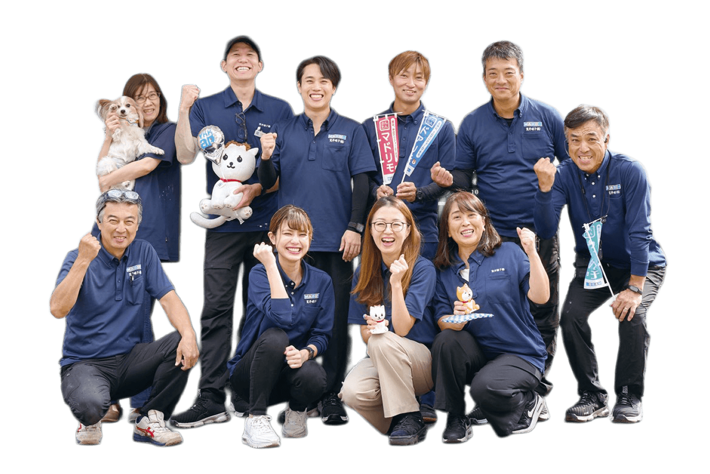 荒井硝子のスタッフ集合写真